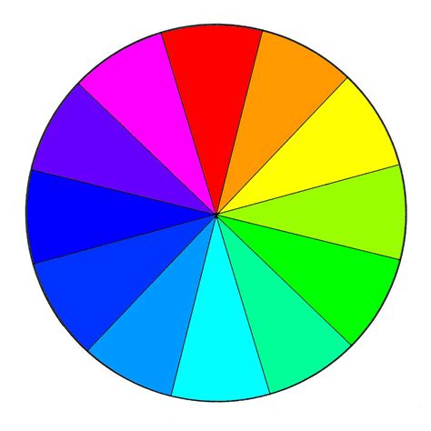 Downloadable Printable Color Wheel